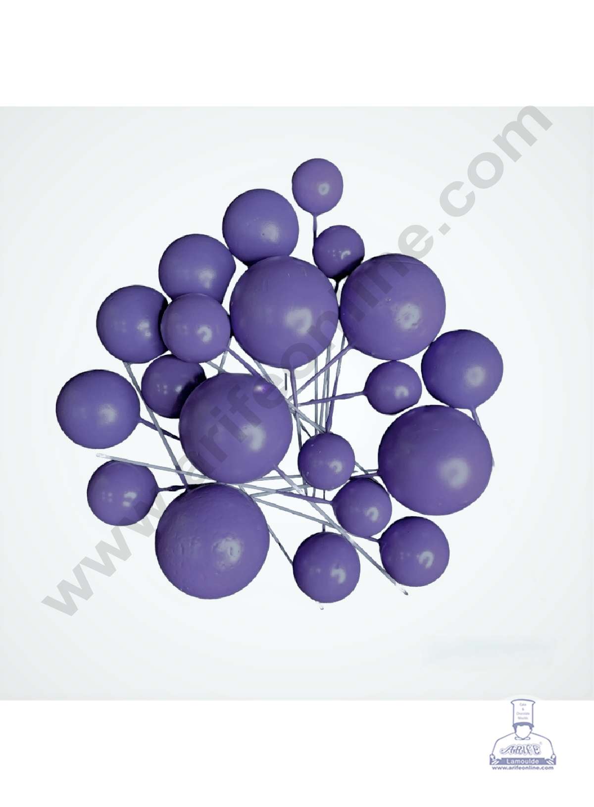 Indigo Faux Balls Topper For Cake and Cupcake Decoration - 20 pcs Pack (SB-IndigoBall-20) (MOQ 300 PACKET 1 CRTN) (IM)