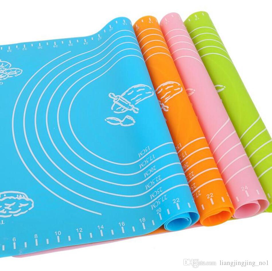 Silicone Baking Mat with Measurements Non-Stick Pastry Mat for Rolling Dough Silicone Mat-Big ( 18 x 15 in )  (MOQ 12 PCS)