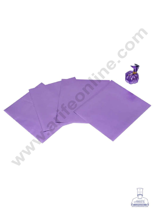 Metallic Plastic Chocolate Wrapper, Light Purple 200 Pcs Pack (MOQ 12 PACK) (FD)
