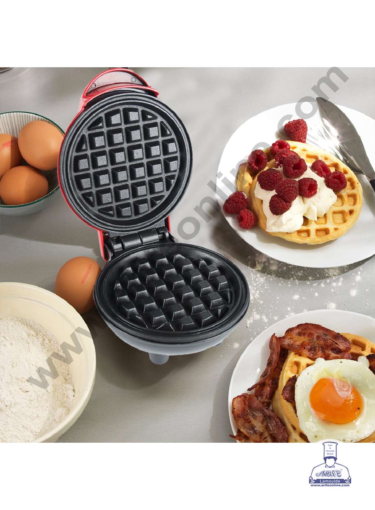 Mini Waffle Maker | Non-Stick Waffle Iron (MOQ 10 PCS)