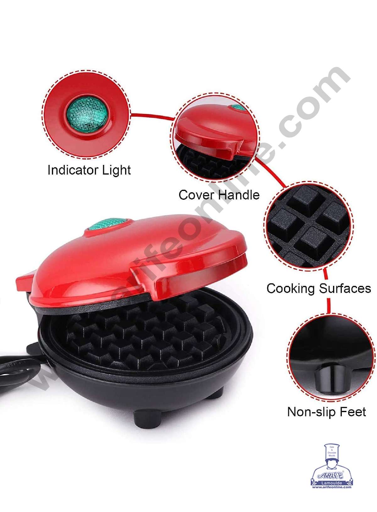 Mini Waffle Maker | Non-Stick Waffle Iron (MOQ 10 PCS)