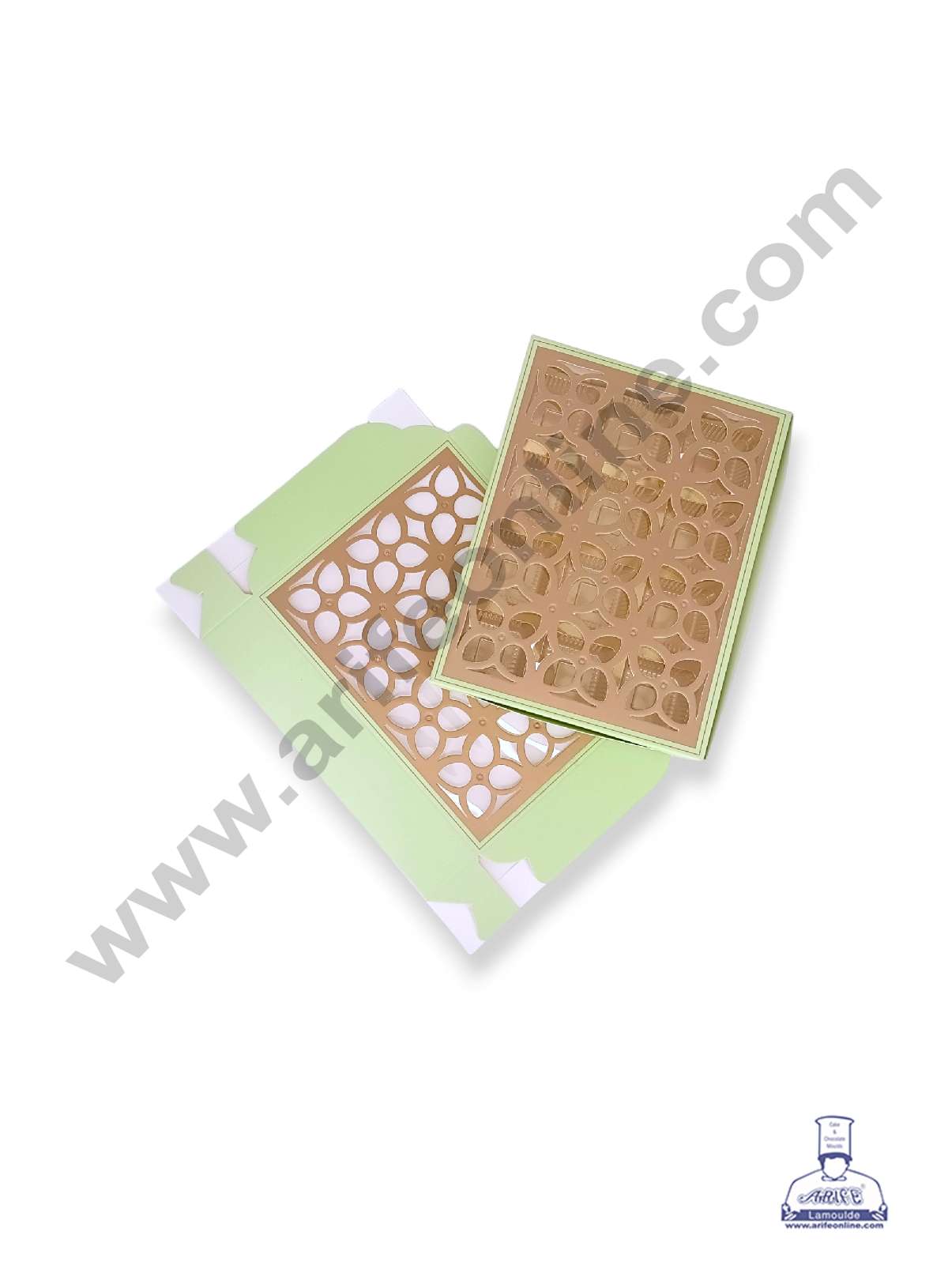 12 Cavity Chocolate Box with Cavity & Cutout Window Without Handle ( 10 Piece Pack ) - Light Green (MOQ 12 PCK) (AMD)
