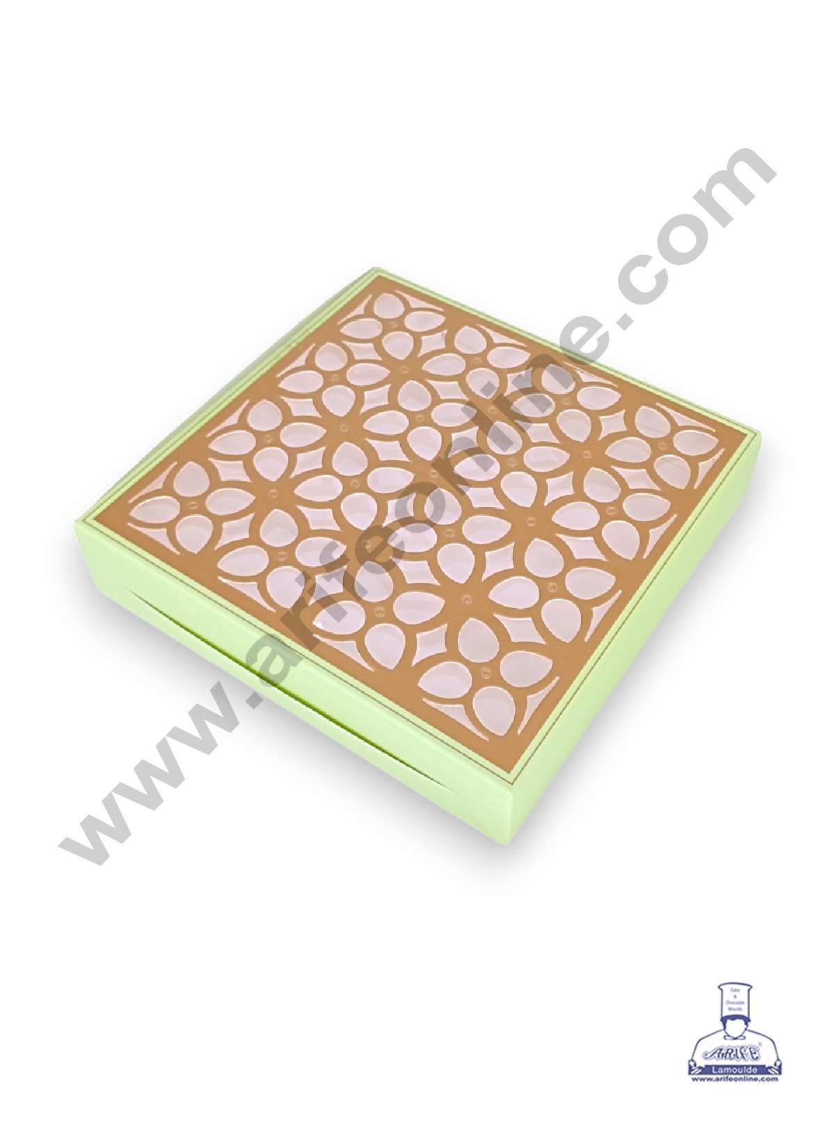 16 Cavity Chocolate Box with Cavity & Cutout Window Without Handle ( 10 Piece Pack ) - Light Green (MOQ 12 PACK) (RDD)