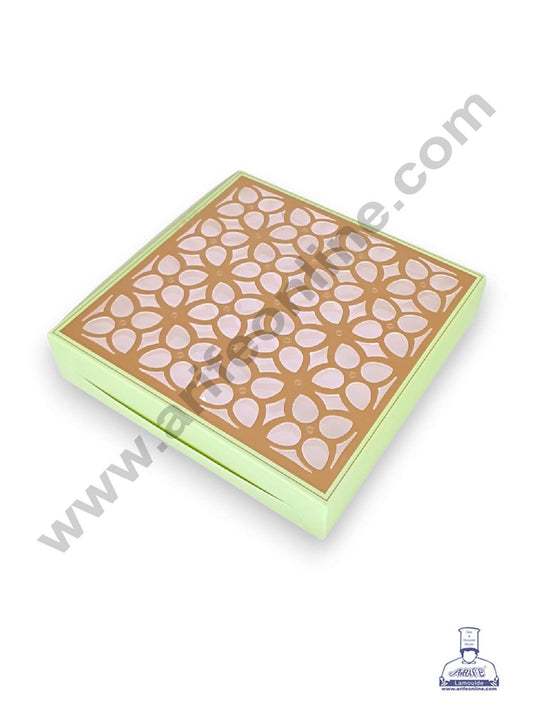 16 Cavity Chocolate Box with Cavity & Cutout Window Without Handle ( 10 Piece Pack ) - Light Green (MOQ 12 PACK) (RDD)