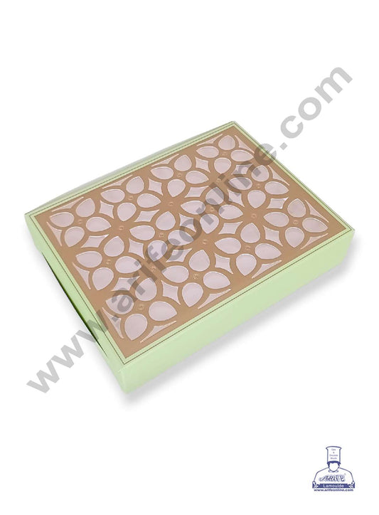 12 Cavity Chocolate Box with Cavity & Cutout Window Without Handle ( 10 Piece Pack ) - Light Green (MOQ 12 PCK) (AMD)