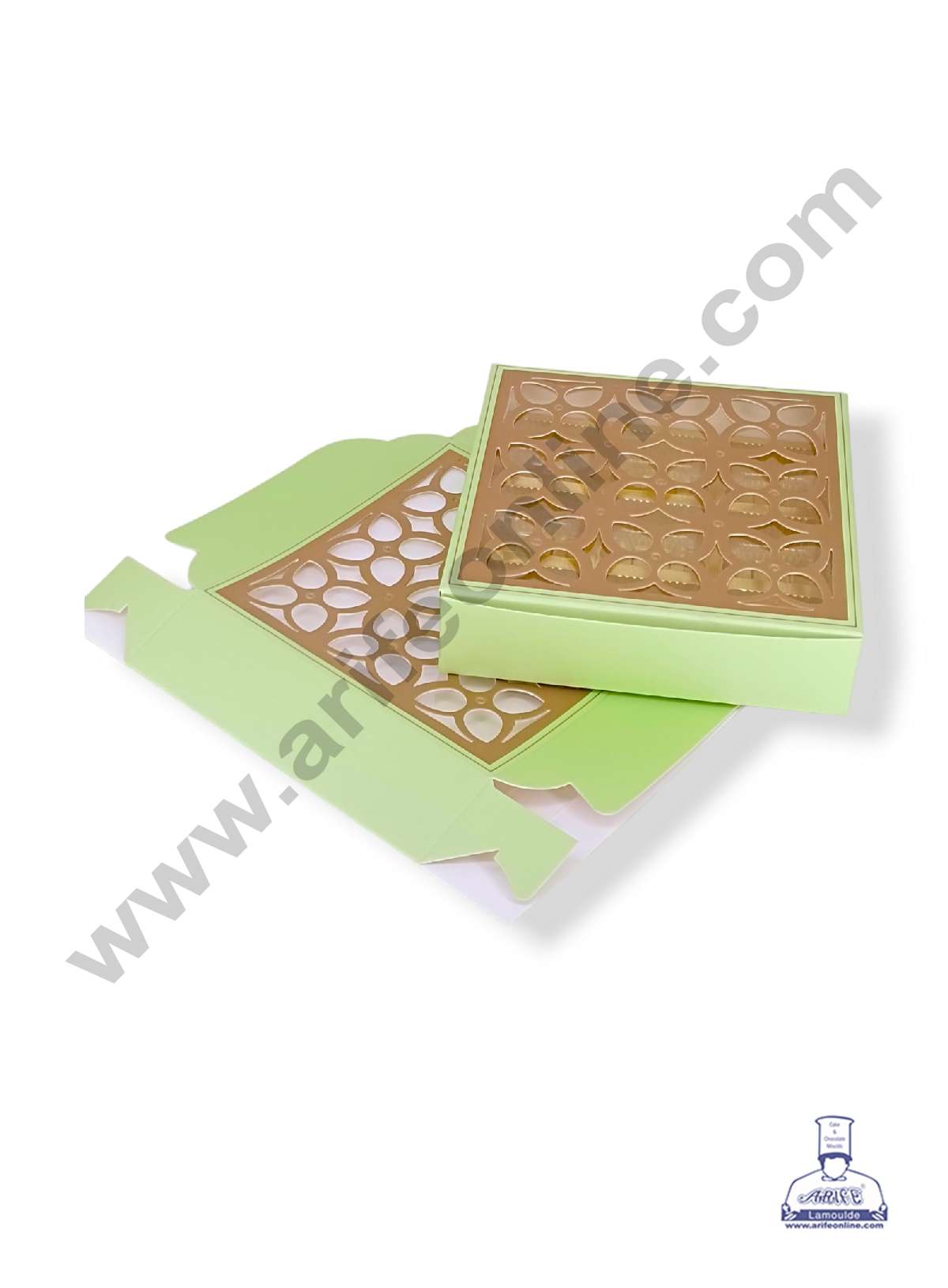 9 Cavity Chocolate Box with Cavity & Cutout Window Without Handle ( 10 Piece Pack ) - Light Green (MOQ 12 PCK) (AID)