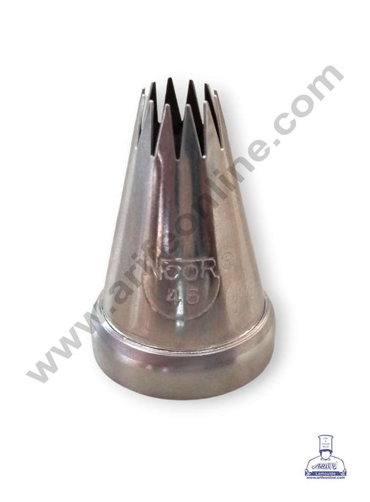 Small Noor Nozzle - No. 46 Open Star Piping Nozzle with Collar Ring (MOQ 50 PCS)
