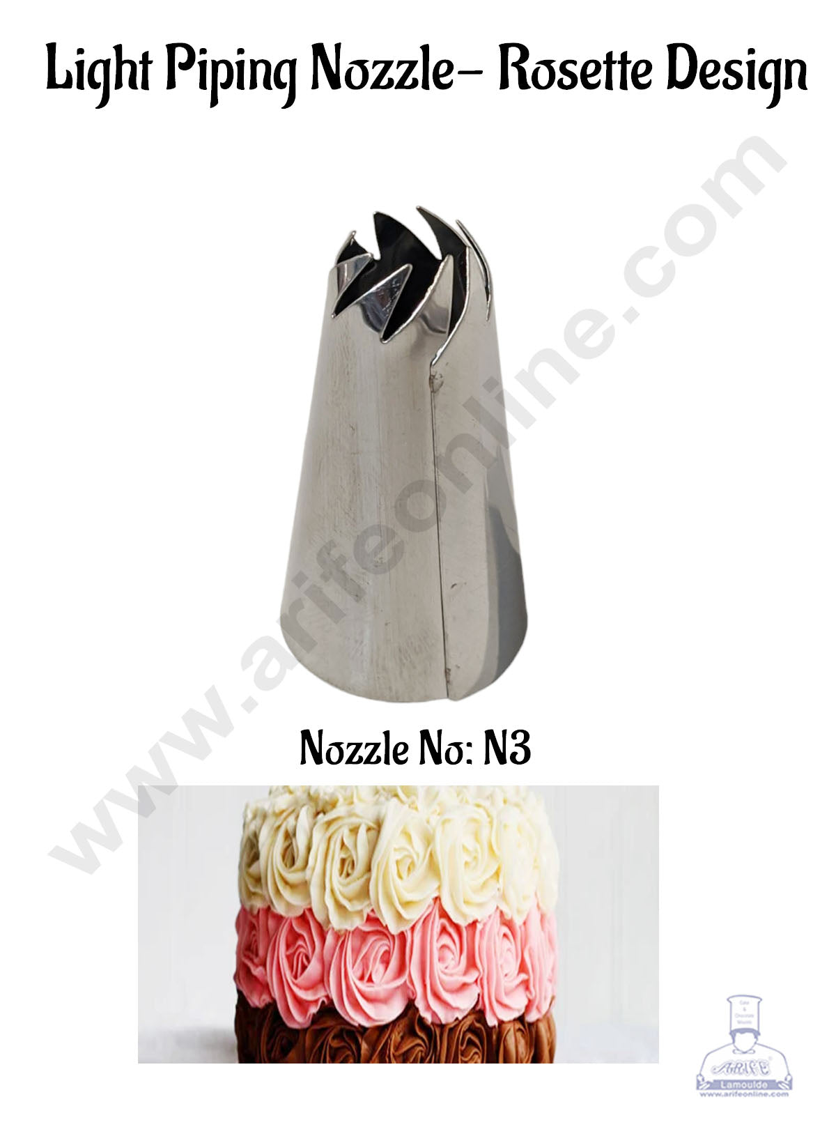 Light Piping Nozzle No. N3- Rosette Design (MOQ 50 PCS)