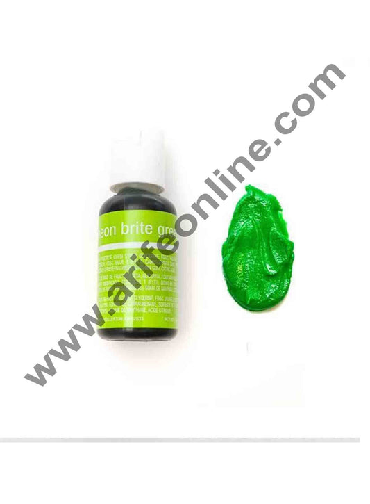 Chefmaster Liqua-Gel Neon Bright Green .70 oz Food Color (20g)