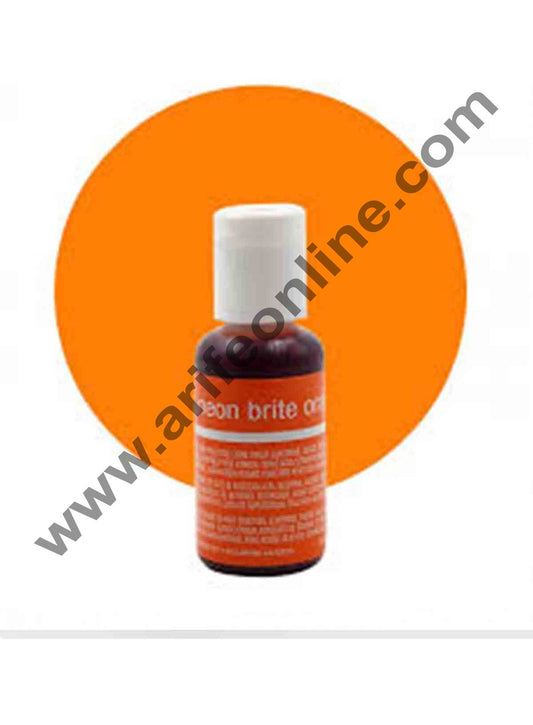 Chefmaster Liqua-Gel Neon Bright Orange .70 oz Food Color (20g)