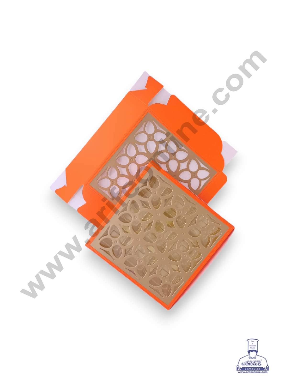 9 Cavity Chocolate Box with Cavity & Cutout Window Without Handle ( 10 Piece Pack ) - Orange (MOQ 12 PCK) (AID)