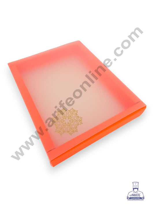 12 Cavity Chocolate Box with Sliding Cover & Cavity ( 10 Piece Pack ) - Orange (MOQ 12 PACK) (RUD)