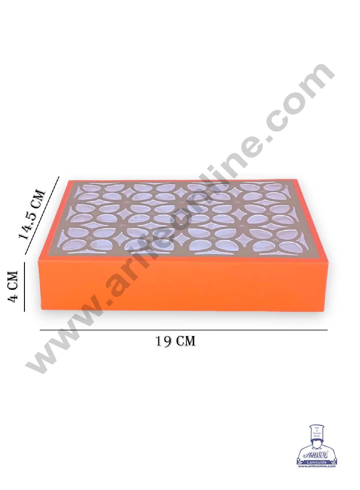 12 Cavity Chocolate Box with Cavity & Cutout Window Without Handle ( 10 Piece Pack ) - Orange (MOQ 12 PCK) (AMD)