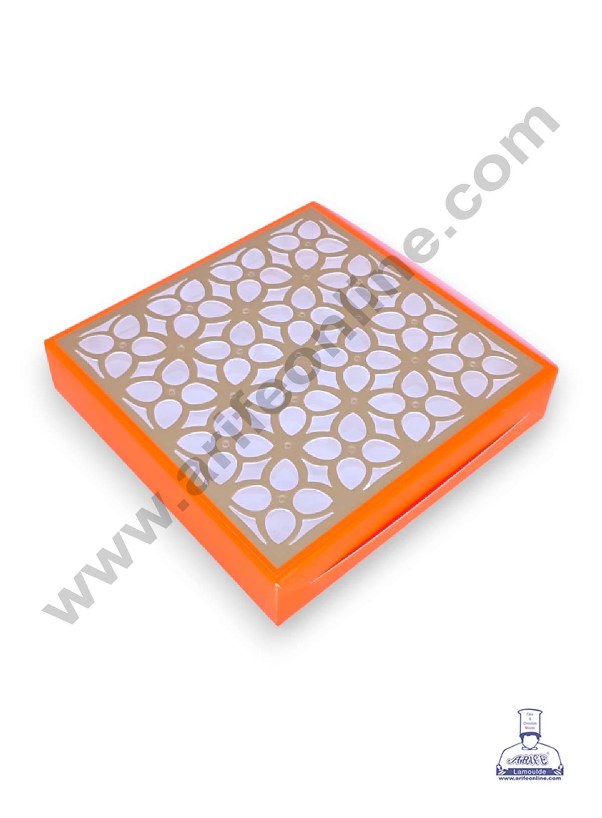 16 Cavity Chocolate Box with Cavity & Cutout Window Without Handle ( 10 Piece Pack ) - Orange  (MOQ 12 PACK) (RDD)
