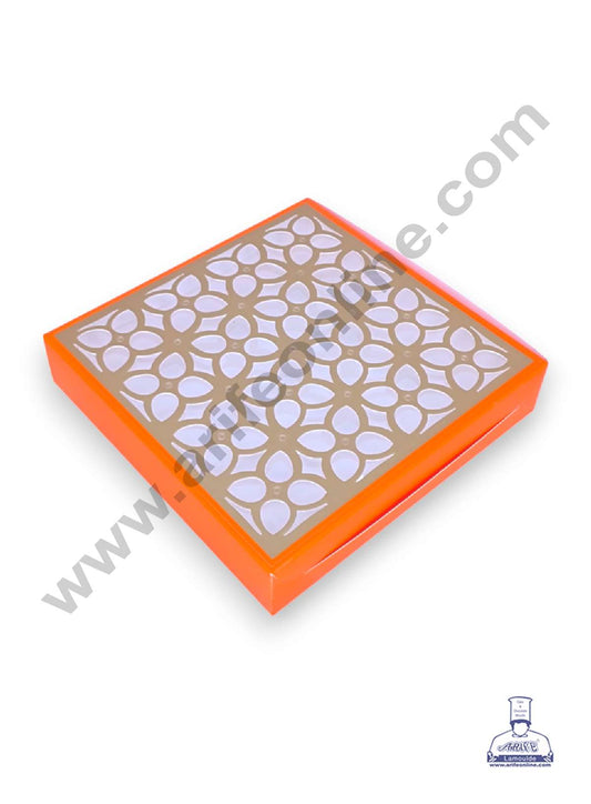 16 Cavity Chocolate Box with Cavity & Cutout Window Without Handle ( 10 Piece Pack ) - Orange  (MOQ 12 PACK) (RDD)