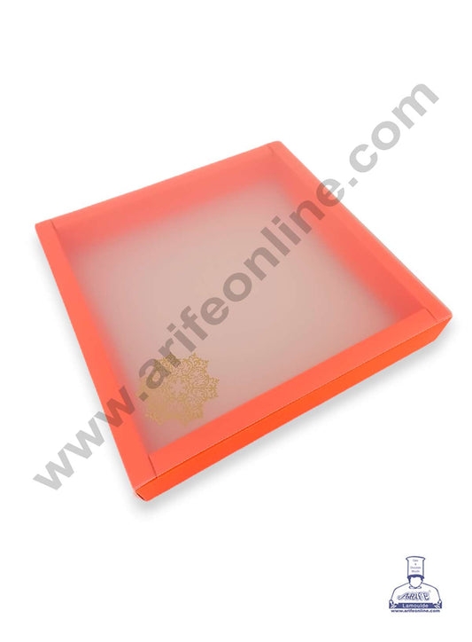 16 Cavity Chocolate Box with Sliding Cover & Cavity ( 10 Piece Pack ) - Orange (MOQ 12 PACK) (IDD)