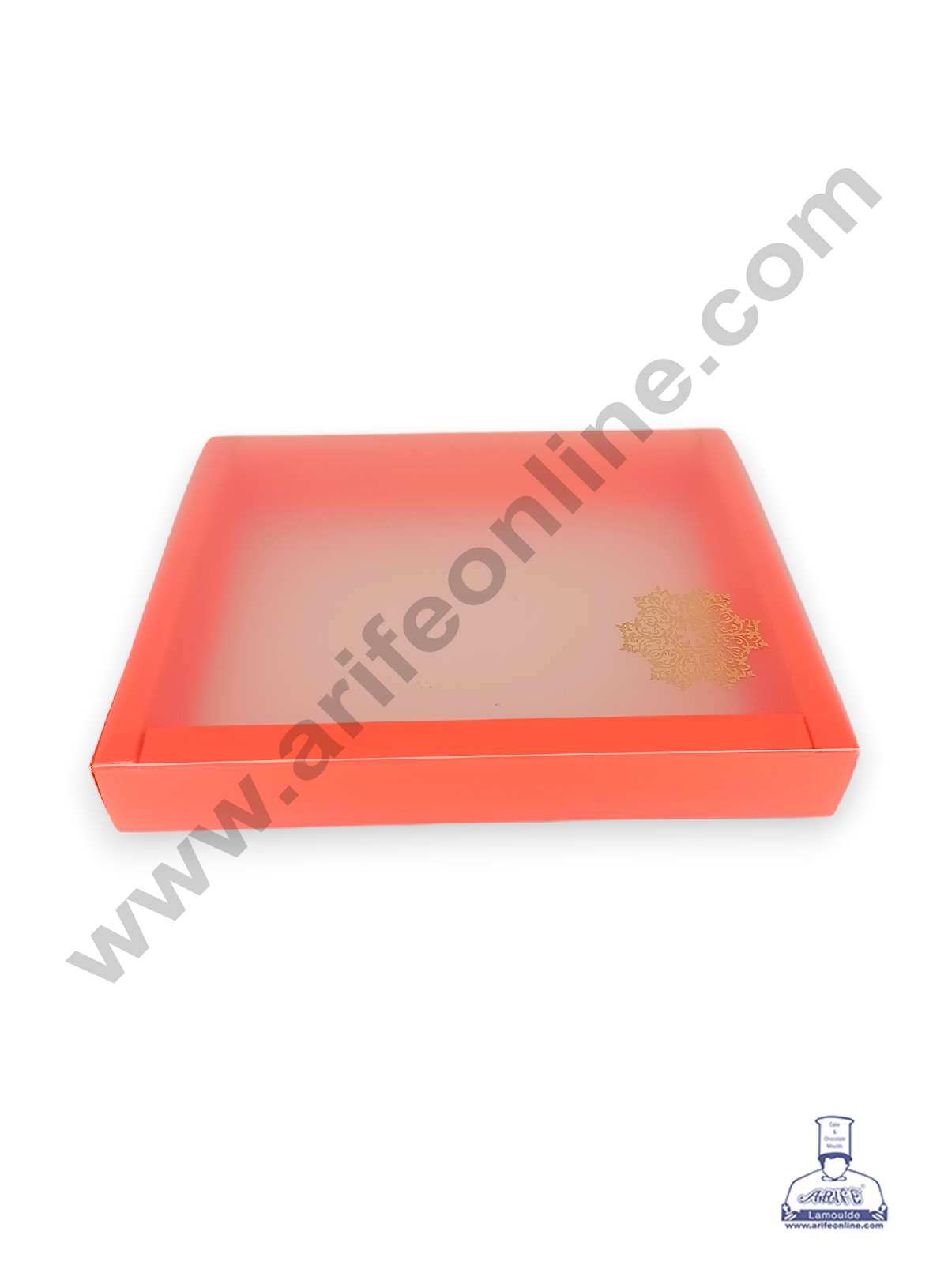 12 Cavity Chocolate Box with Sliding Cover & Cavity ( 10 Piece Pack ) - Orange (MOQ 12 PACK) (RUD)