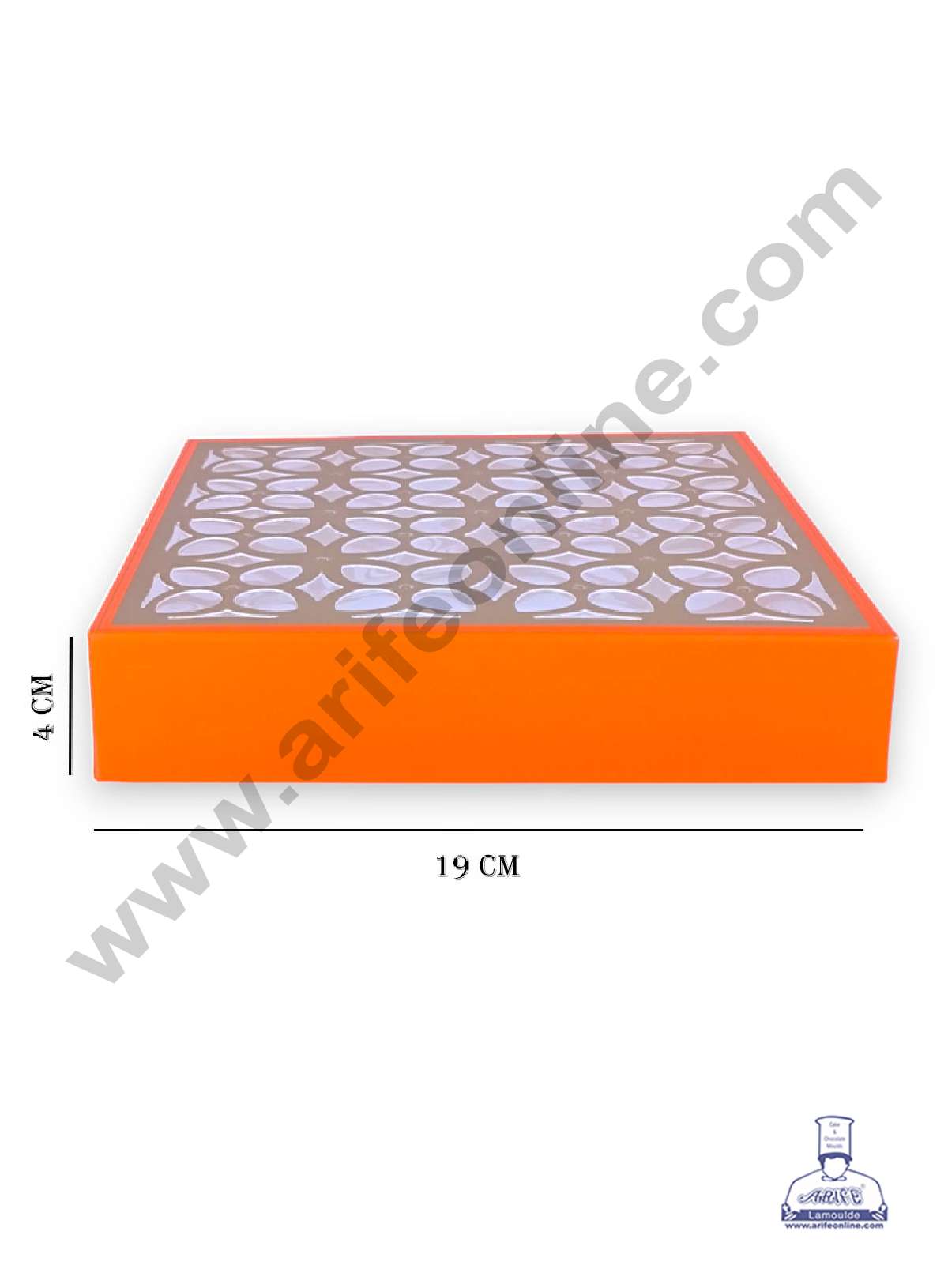16 Cavity Chocolate Box with Cavity & Cutout Window Without Handle ( 10 Piece Pack ) - Orange  (MOQ 12 PACK) (RDD)