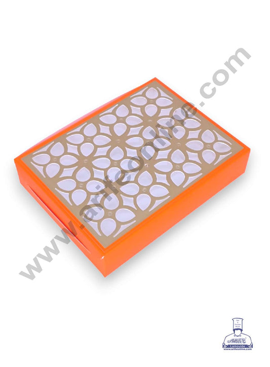 12 Cavity Chocolate Box with Cavity & Cutout Window Without Handle ( 10 Piece Pack ) - Orange (MOQ 12 PCK) (AMD)