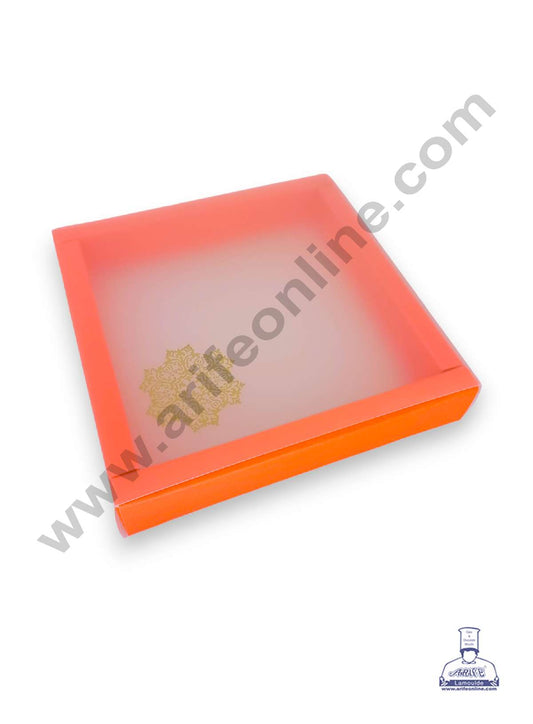 9 Cavity Chocolate Box with Sliding Cover & Cavity ( 10 Piece Pack ) - Orange  (MOQ 12 PACK) (RED)