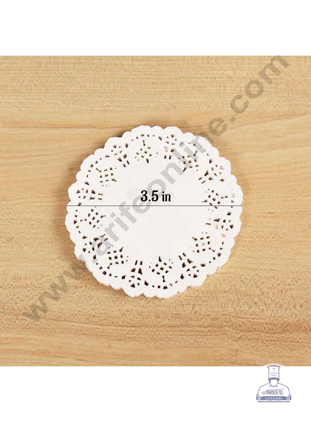 3.5 inch Paper Doilies | Round Placemats | Decorative Accessories | Disposable Paper Mats - White (100 pcs Pack) (MOQ 12 PACK)