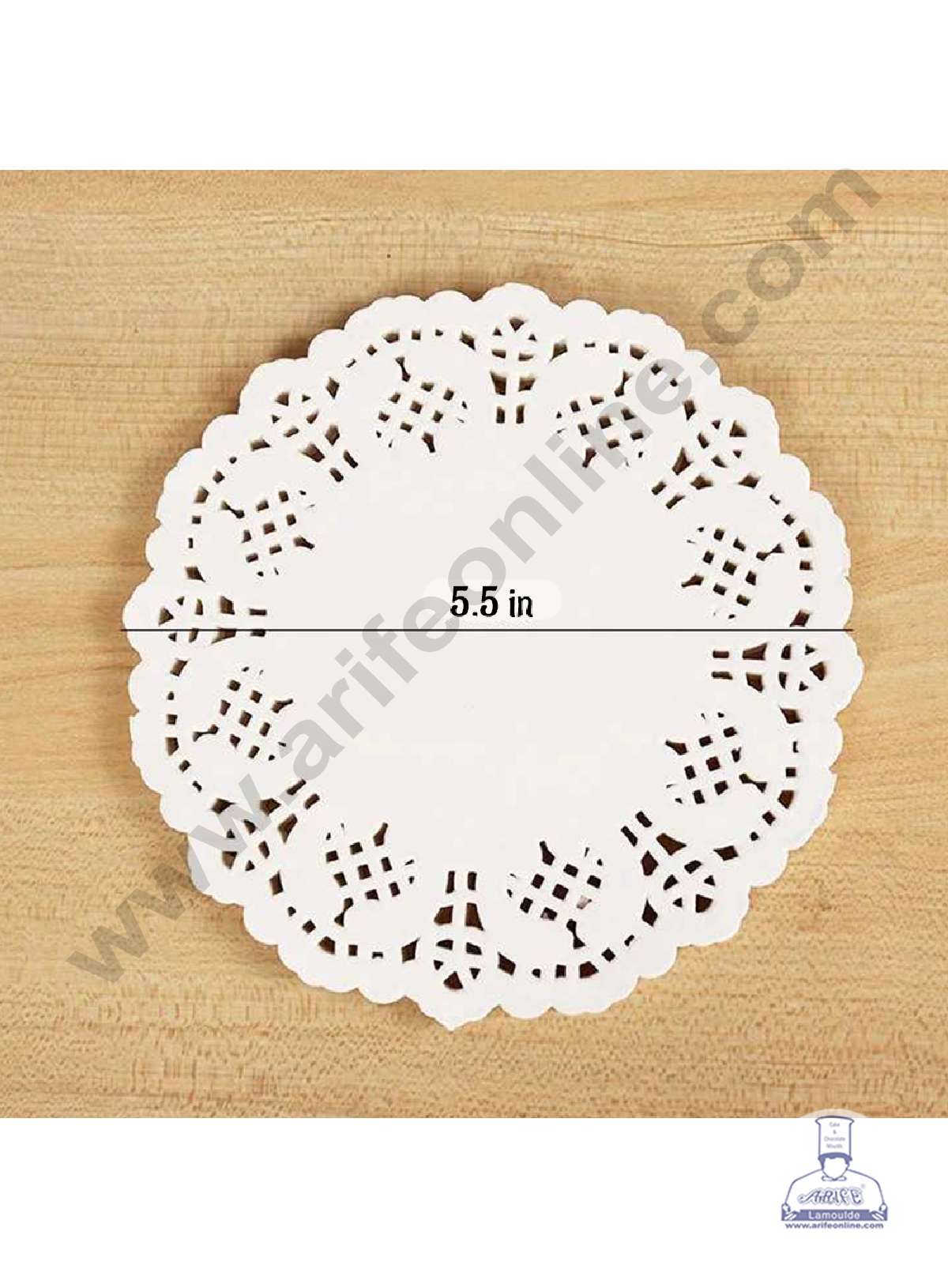 5.5 inch Paper Doilies | Round Placemats | Decorative Accessories | Disposable Paper Mats - White (100 pcs Pack) (MOQ 12 PACK)