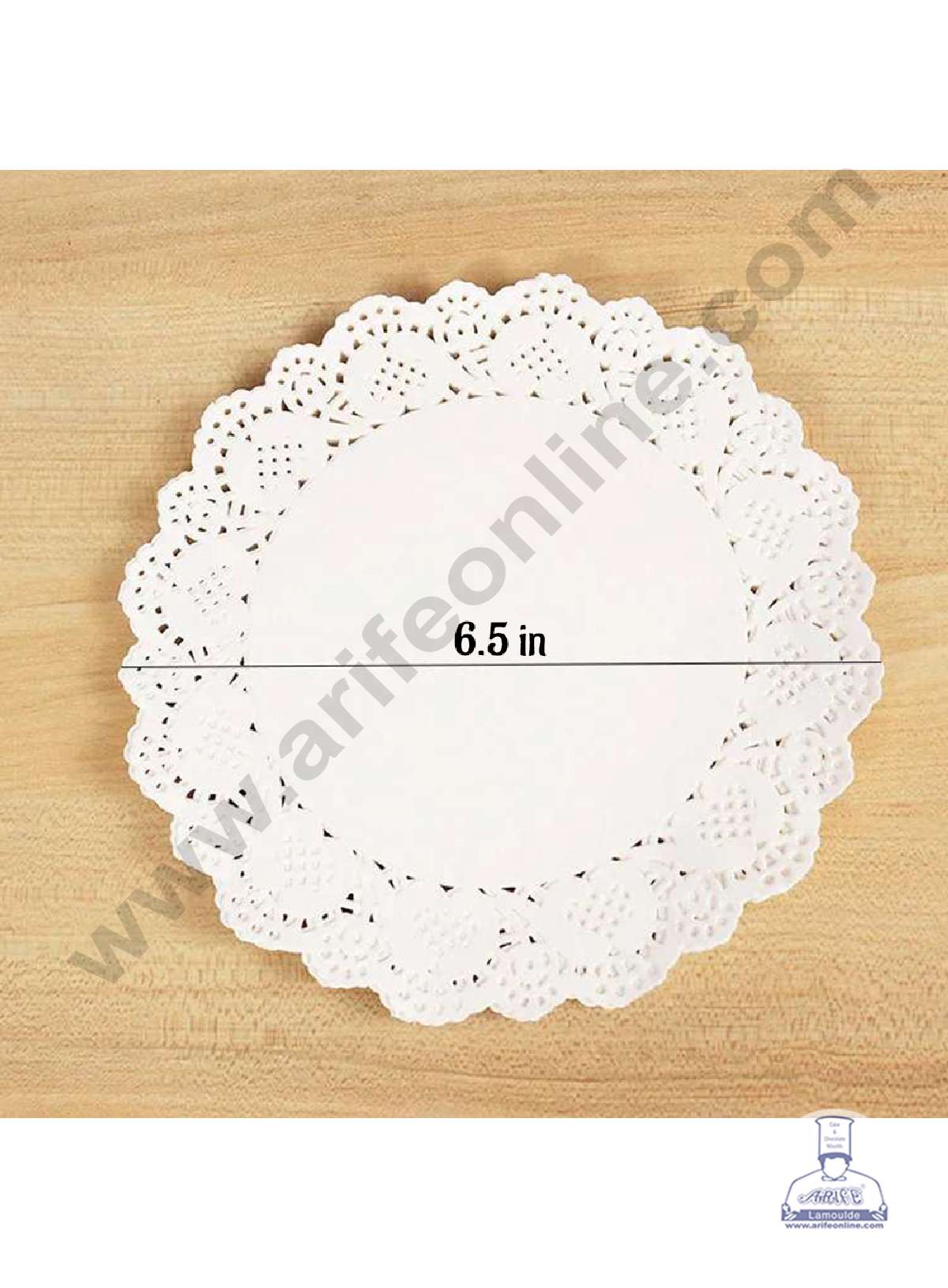 6.5 inch Paper Doilies | Round Placemats | Decorative Accessories | Disposable Paper Mats - White (100 pcs Pack) (MOQ 12 PACK)