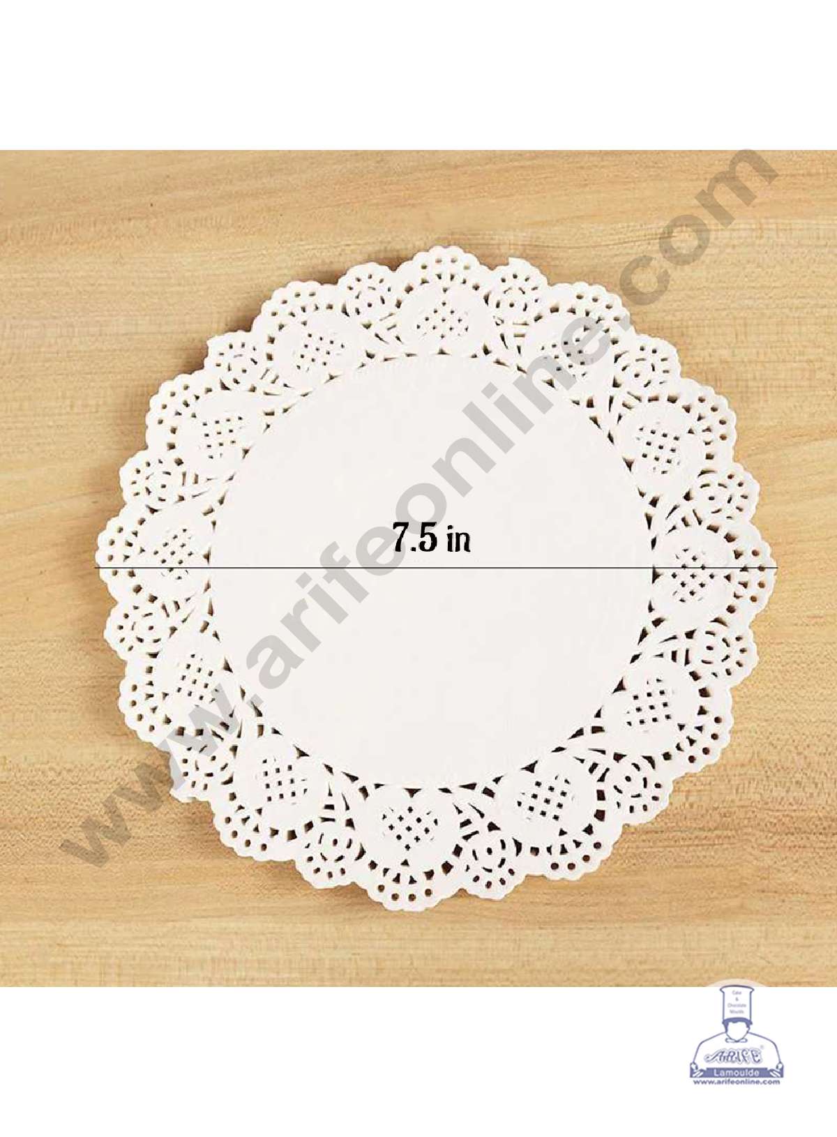 7.5 inch Paper Doilies | Round Placemats | Decorative Accessories | Disposable Paper Mats - White (100 pcs Pack) (MOQ 12 PACK)