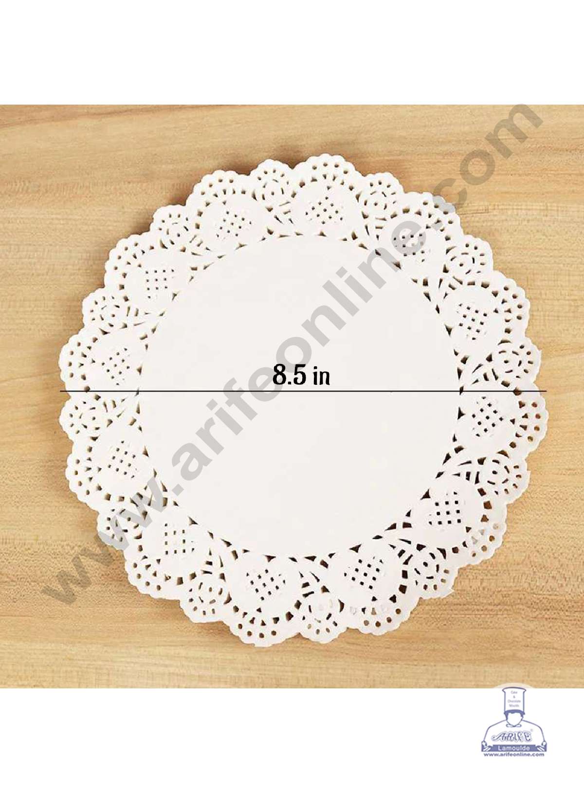 8.5 inch Paper Doilies | Round Placemats | Decorative Accessories | Disposable Paper Mats - White (100 pcs Pack) (MOQ 12 PACK)