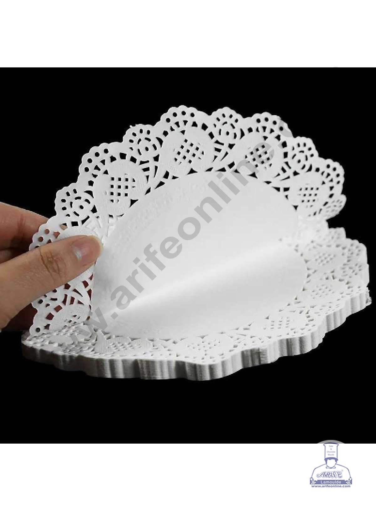4.5 inch Paper Doilies | Round Placemats | Decorative Accessories | Disposable Paper Mats - White (100 pcs Pack) (MOQ 12 PACK)