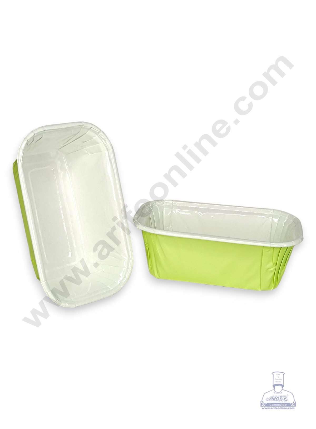 Small Pastel Light Green Paper Bake and Serve Plum Cake Mold (MOQ 100 PCS)