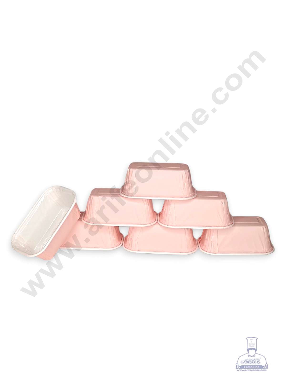 Small Pastel Pink Paper Bake and Serve Plum Cake Mold (MOQ 100 PCS)