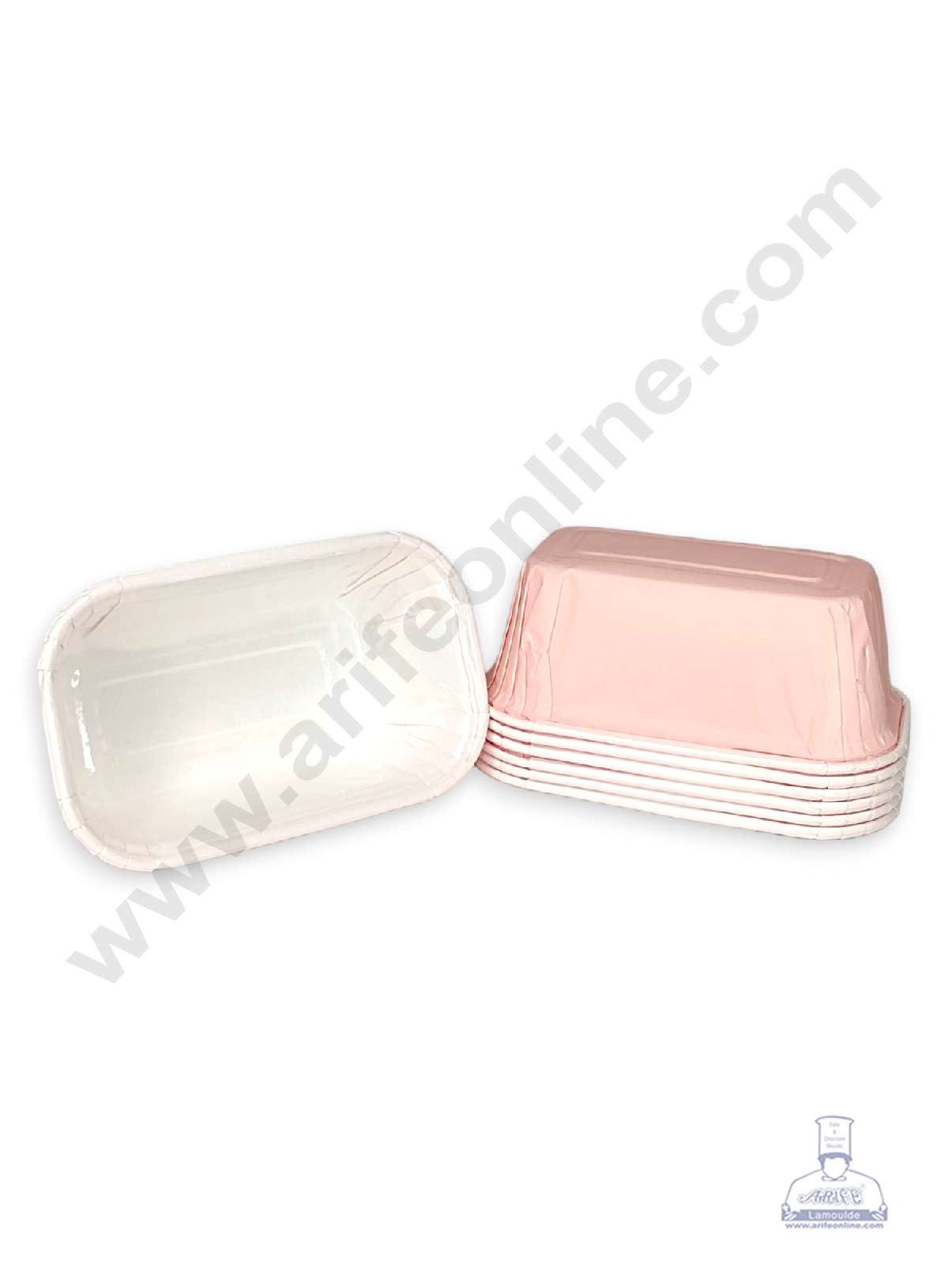Small Pastel Pink Paper Bake and Serve Plum Cake Mold (MOQ 100 PCS)