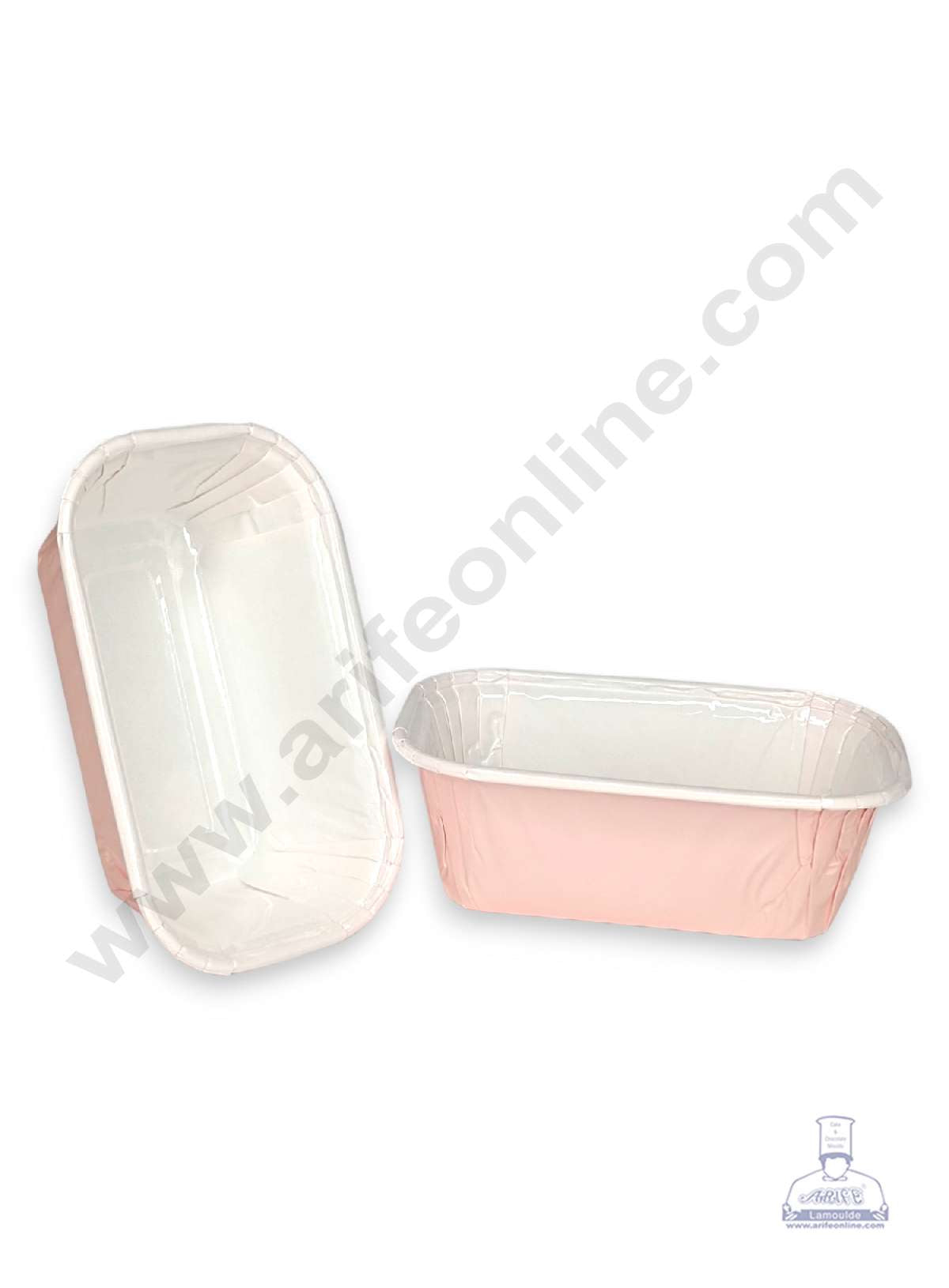 Small Pastel Pink Paper Bake and Serve Plum Cake Mold (MOQ 100 PCS)