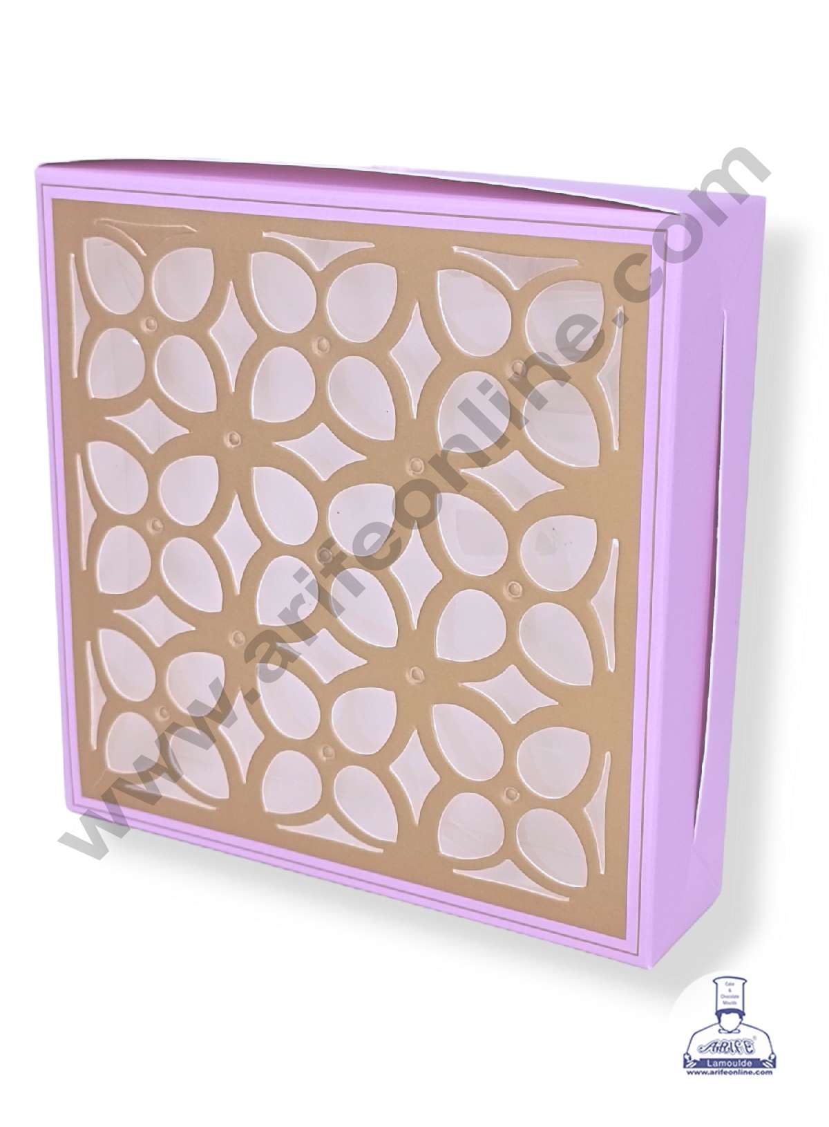 9 Cavity Chocolate Box with Cavity & Cutout Window Without Handle ( 10 Piece Pack ) - Light Purple (MOQ 12 PCK) (AID)
