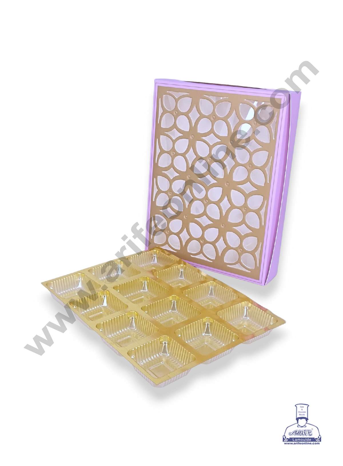 12 Cavity Chocolate Box with Cavity & Cutout Window Without Handle ( 10 Piece Pack ) - Light Purple (MOQ 12 PCK) (AMD)