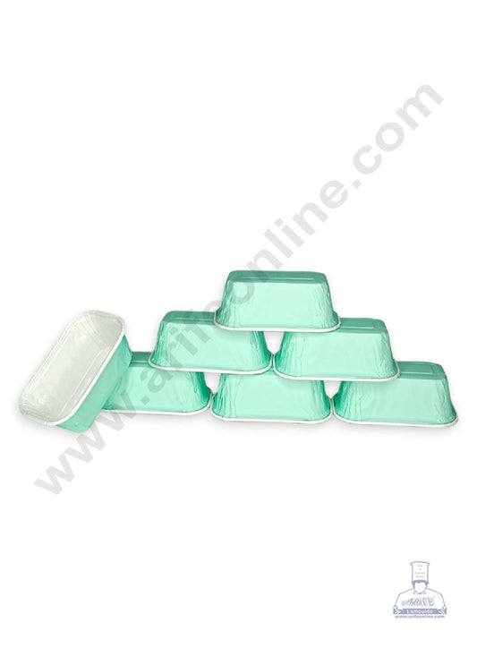 Small Pastel Light Teal Paper Bake and Serve Plum Cake Mold (MOQ 100 PCS)