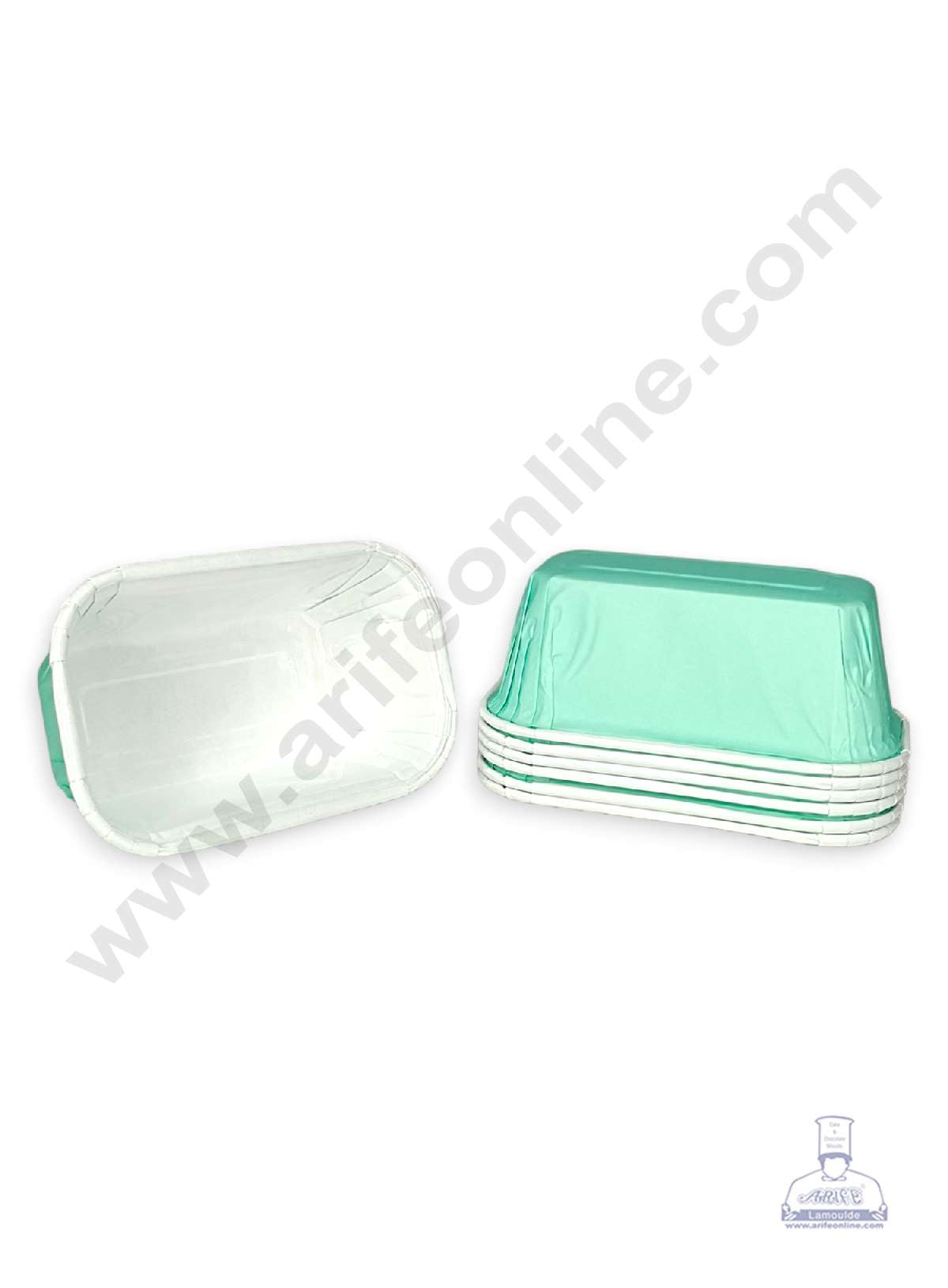 Small Pastel Light Teal Paper Bake and Serve Plum Cake Mold (MOQ 100 PCS)