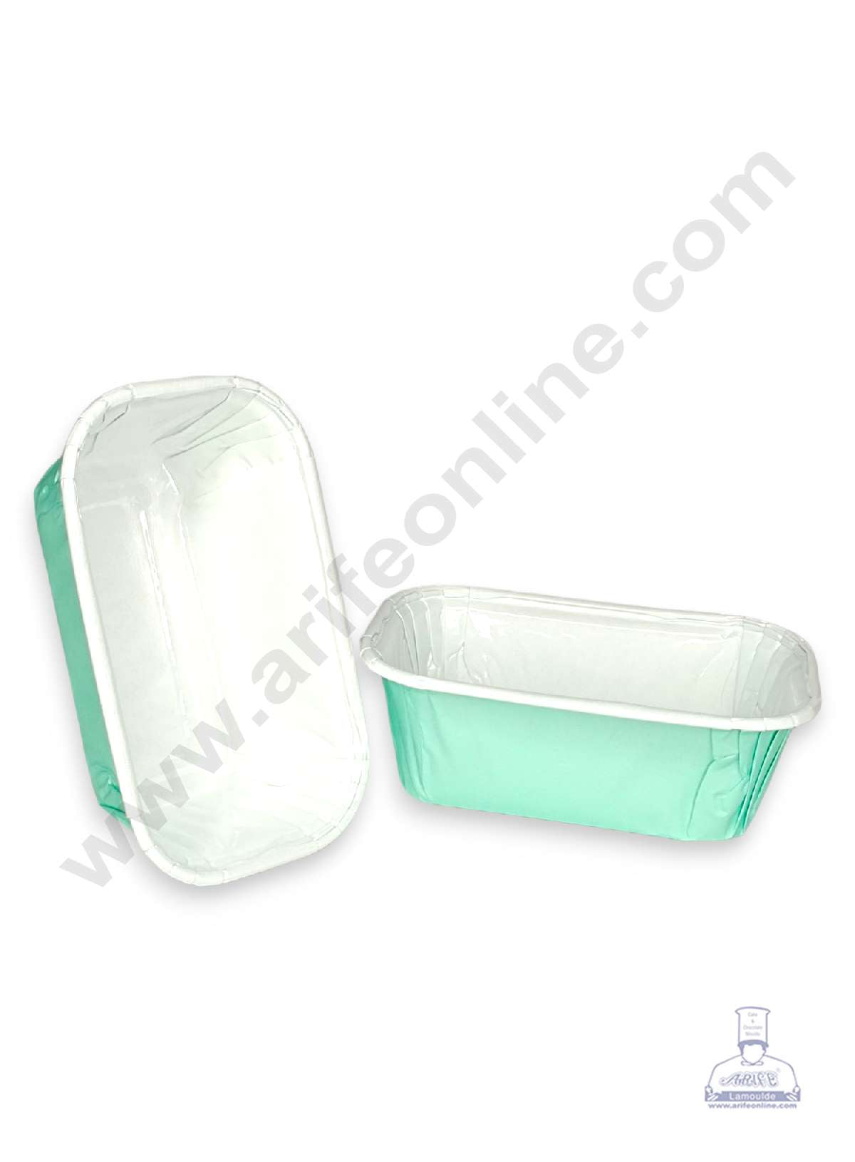Small Pastel Light Teal Paper Bake and Serve Plum Cake Mold (MOQ 100 PCS)