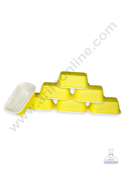 Small Pastel Yellow Paper Bake and Serve Plum Cake Mold (MOQ 100 PCS)