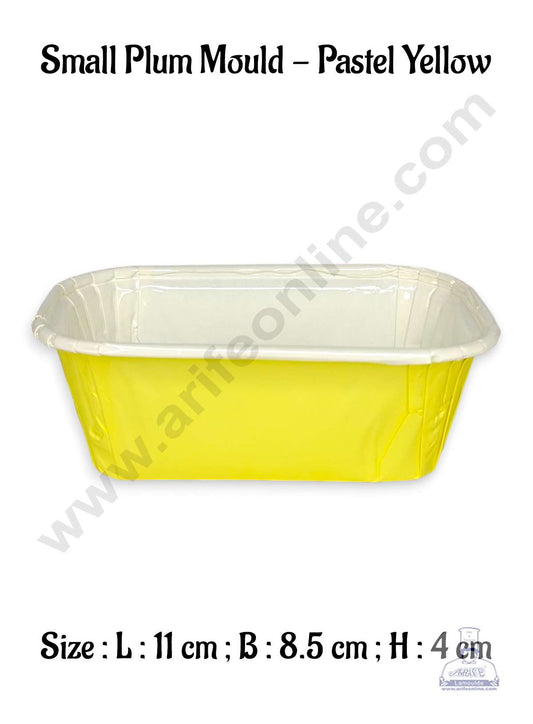 Small Pastel Yellow Paper Bake and Serve Plum Cake Mold (MOQ 100 PCS)