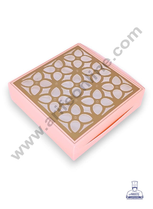 9 Cavity Chocolate Box with Cavity & Cutout Window Without Handle ( 10 Piece Pack ) - Peach (MOQ 12 PCK) (AID)