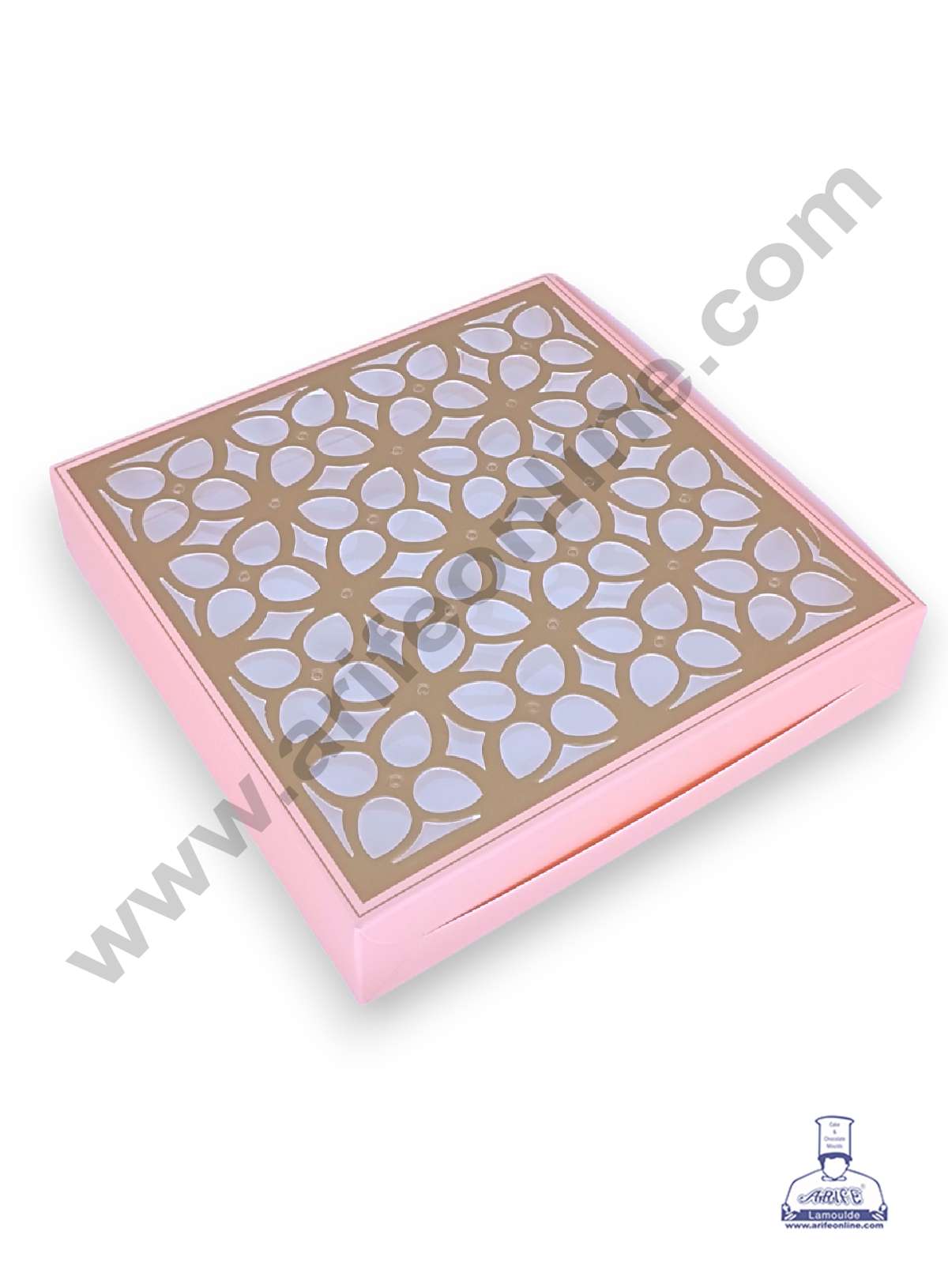 16 Cavity Chocolate Box with Cavity & Cutout Window Without Handle ( 10 Piece Pack ) - Peach (MOQ 12 PACK) (RDD)