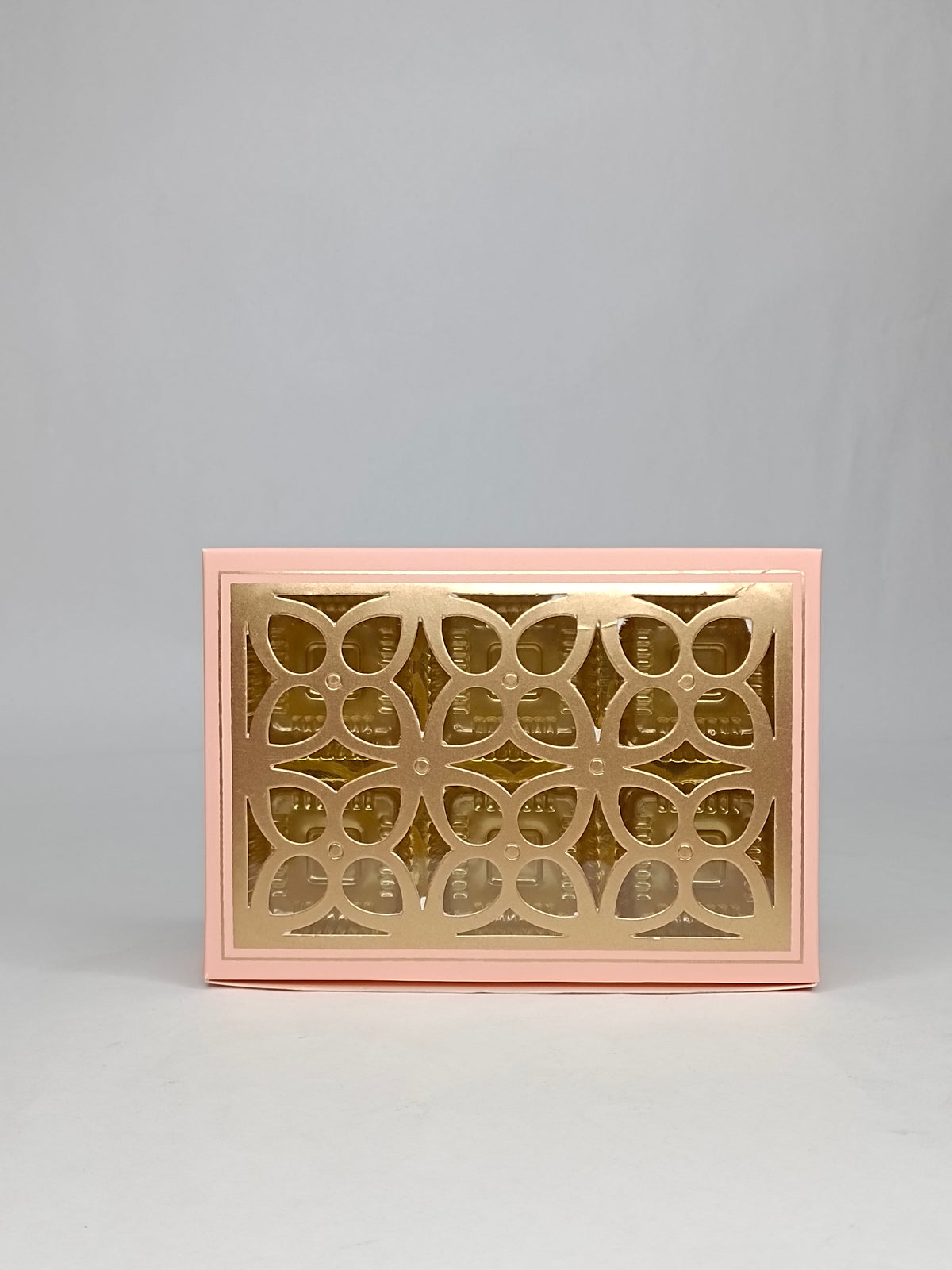 6 Cavity Chocolate Box with Cavity & Cutout Window Without Handle ( 10 Piece Pack ) - Peach (MOQ 12 PCK) (ADD)