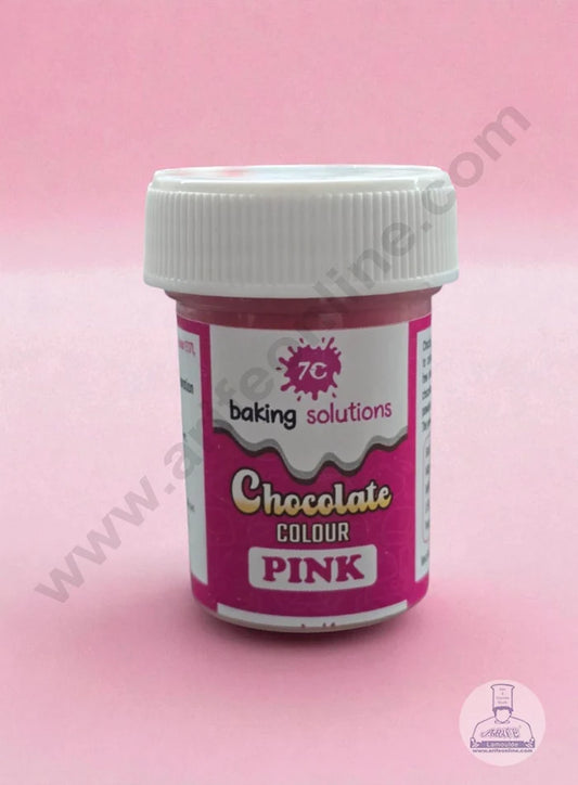 7C Edible Chocolate Colour Powder – Pink (5g) | Food Colour for Chocolates, Cakes & Desserts (MOQ 12 PCS) (MO.26)
