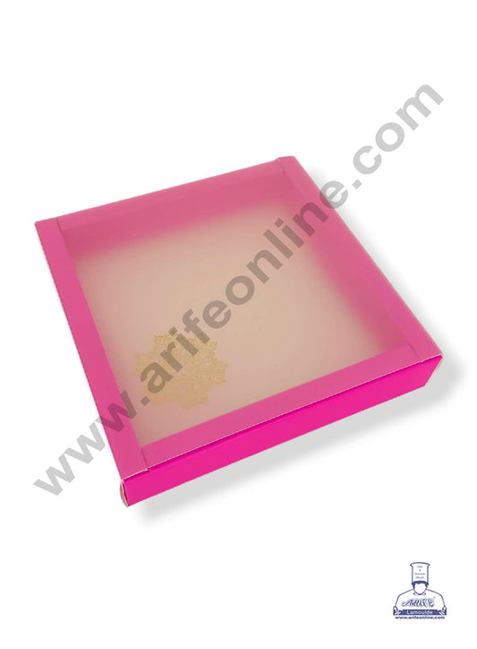 9 Cavity Chocolate Box with Sliding Cover & Cavity ( 10 Piece Pack ) - Pink (MOQ 12 PACK) (RED)