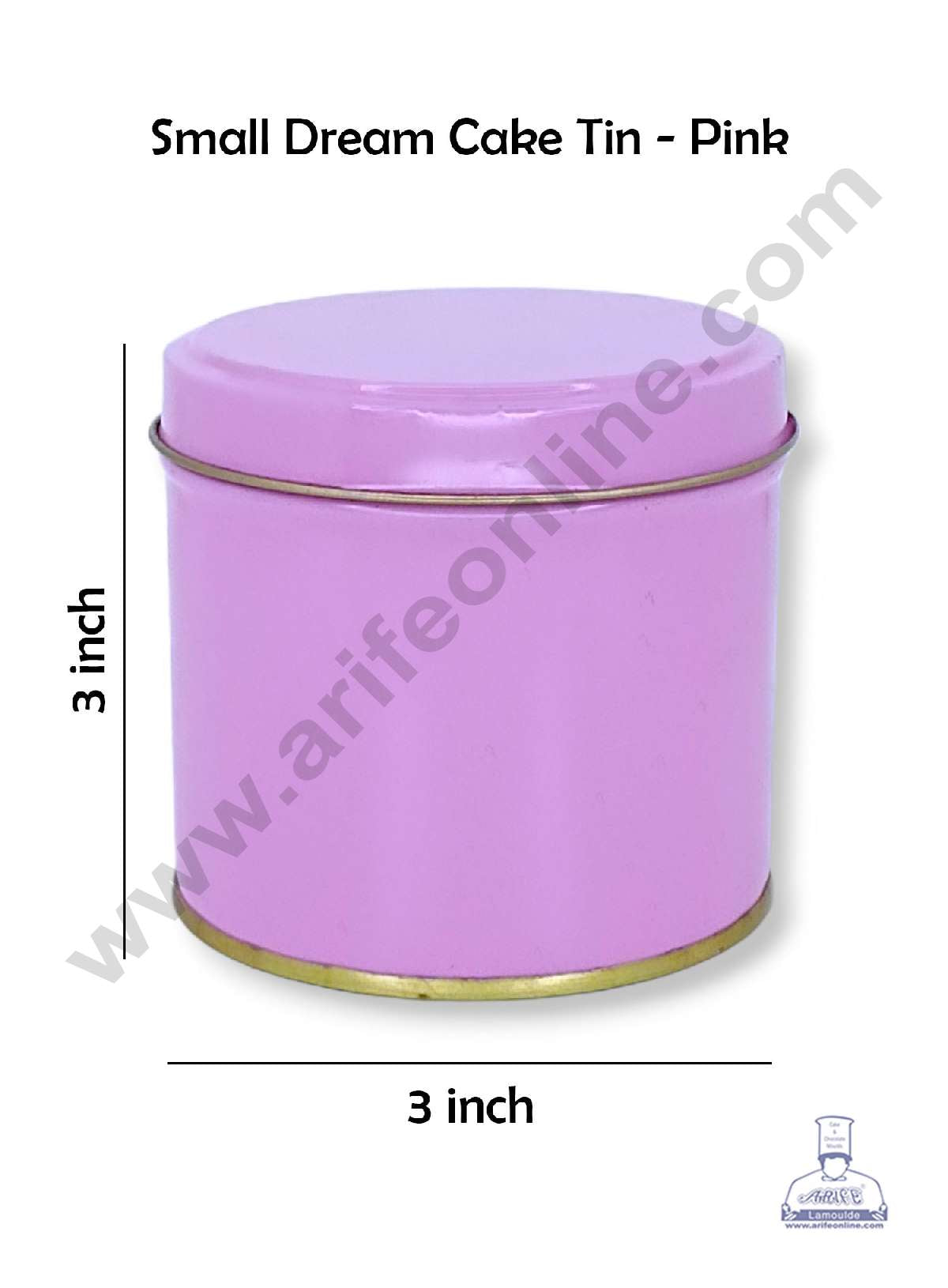 Small Dream Cake Tin | Gift Box | Chocolate Box | Jewellery Box - Pink (MOQ 50 PCS) (RE)