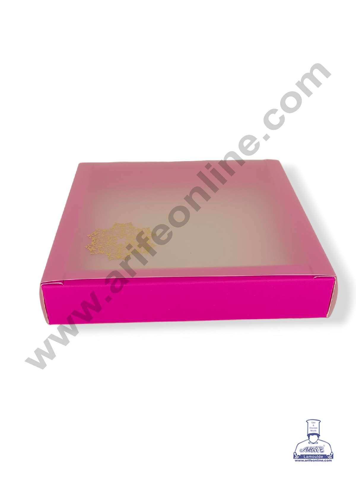 9 Cavity Chocolate Box with Sliding Cover & Cavity ( 10 Piece Pack ) - Pink (MOQ 12 PACK) (RED)