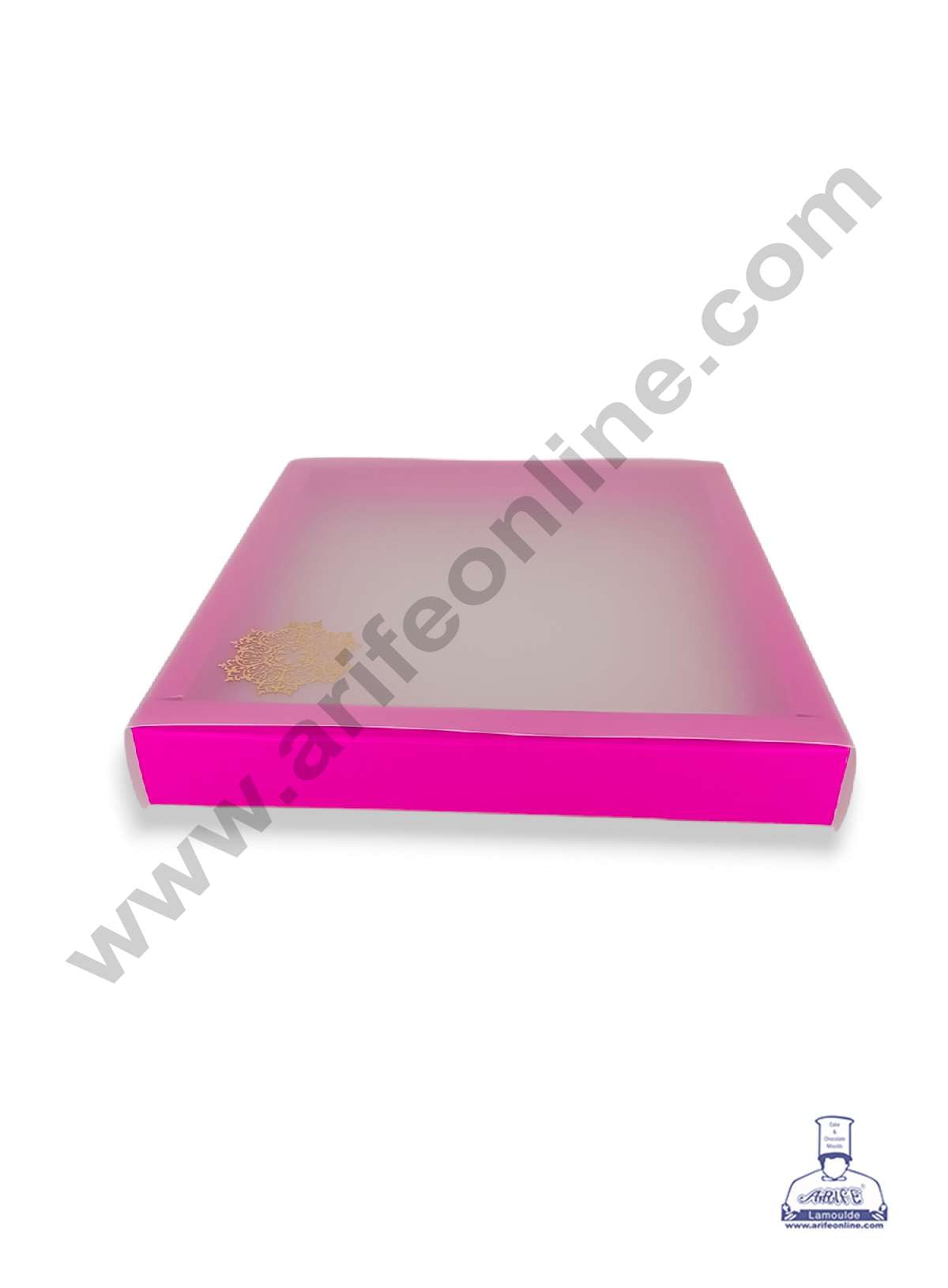 16 Cavity Chocolate Box with Sliding Cover & Cavity ( 10 Piece Pack ) - Pink (MOQ 12 PACK) (IDD)