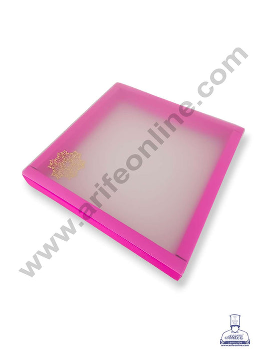 16 Cavity Chocolate Box with Sliding Cover & Cavity ( 10 Piece Pack ) - Pink (MOQ 12 PACK) (IDD)